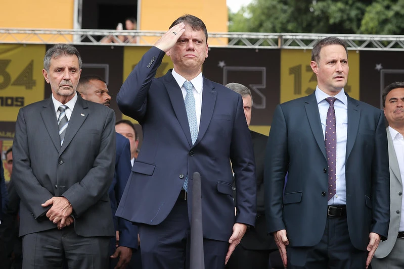 Com presença de Tarcísio e despedida de Derrite, Rota completa 134 anos em SP