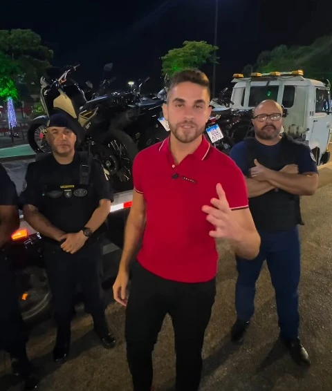 Prefeito de Cajamar acompanha ação da GCM na madrugada de Natal e operação apreende mais de 30 motos barulhentas