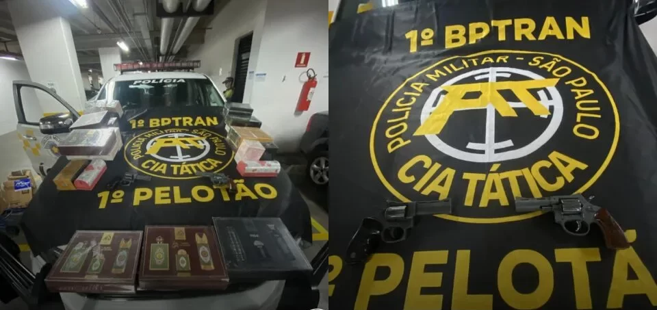 Passageiro é preso com duas armas e cosméticos irregulares em ônibus na Barra Funda