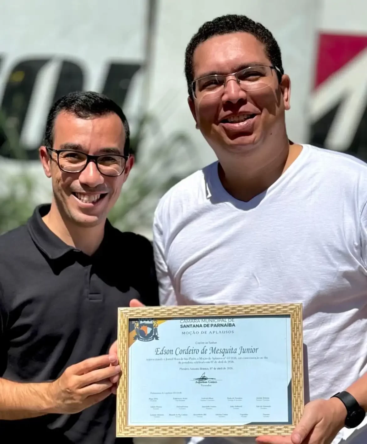 Hora de S. Paulo recebe Moção de Aplausos em Santana de Parnaíba no Dia do Jornalista