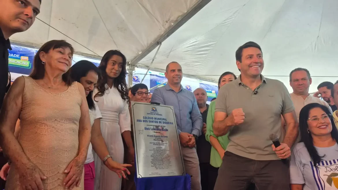 Elvis inaugura novo colégio no Jaguari e amplia vagas em creche em Santana de Parnaíba