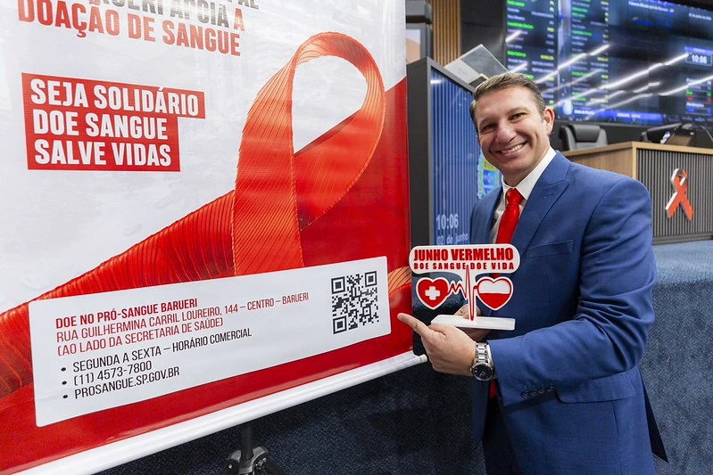 Câmara de Barueri lança Junho Vermelho e reforça campanha por doação de sangue